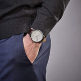 Buy Shop Tommy Hilfiger Deacon White Dial Brown Leather Strap Watch for Men - 1791550 USA Online