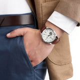 Buy Shop Tommy Hilfiger Deacon White Dial Brown Leather Strap Watch for Men - 1791550 USA Online