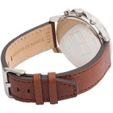 Buy Shop Tommy Hilfiger Deacon White Dial Brown Leather Strap Watch for Men - 1791550 USA Online