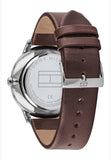 Buy Shop Tommy Hilfiger Deacon White Dial Brown Leather Strap Watch for Men - 1791550 USA Online