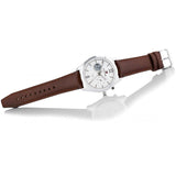 Buy Shop Tommy Hilfiger Deacon White Dial Brown Leather Strap Watch for Men - 1791550 USA Online