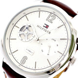 Buy Shop Tommy Hilfiger Deacon White Dial Brown Leather Strap Watch for Men - 1791550 USA Online