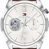 Buy Shop Tommy Hilfiger Deacon White Dial Brown Leather Strap Watch for Men - 1791550 USA Online