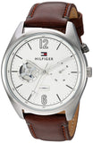 Buy Shop Tommy Hilfiger Deacon White Dial Brown Leather Strap Watch for Men - 1791550 USA Online