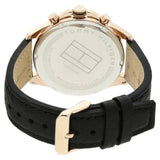 Buy Shop Tommy Hilfiger Dean Chronograph Quartz Black Dial Black Leather Strap Watch for Men - 1791273 USA Online