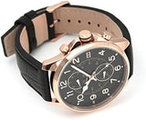 Buy Shop Tommy Hilfiger Dean Chronograph Quartz Black Dial Black Leather Strap Watch for Men - 1791273 USA Online