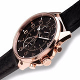 Buy Shop Tommy Hilfiger Dean Chronograph Quartz Black Dial Black Leather Strap Watch for Men - 1791273 USA Online