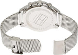 Buy Shop Tommy Hilfiger Dean Chronograph White Dial Silver Mesh Bracelet Watch for Men - 1791277 USA Online