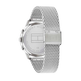 Buy Shop Tommy Hilfiger Dean Chronograph White Dial Silver Mesh Bracelet Watch for Men - 1791277 USA Online