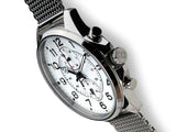 Buy Shop Tommy Hilfiger Dean Chronograph White Dial Silver Mesh Bracelet Watch for Men - 1791277 USA Online