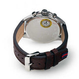 Buy Shop Tommy Hilfiger Dean Multifunctional Blue Dial Brown Leather Strap Watch for Men - 1791275 USA Online