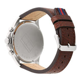 Buy Shop Tommy Hilfiger Dean Multifunctional Blue Dial Brown Leather Strap Watch for Men - 1791275 USA Online