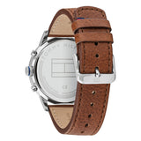 Buy Shop Tommy Hilfiger Dean Multifunctional Blue Dial Brown Leather Strap Watch for Men - 1791275 USA Online