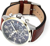 Buy Shop Tommy Hilfiger Dean Multifunctional Blue Dial Brown Leather Strap Watch for Men - 1791275 USA Online