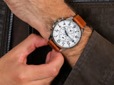 Buy Shop Tommy Hilfiger Dean Quartz Multifunction White Dial Brown Leather Strap Watch for Men - 1791274 USA Online