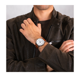 Buy Shop Tommy Hilfiger Dean Quartz Multifunction White Dial Brown Leather Strap Watch for Men - 1791274 USA Online