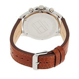 Buy Shop Tommy Hilfiger Dean Quartz Multifunction White Dial Brown Leather Strap Watch for Men - 1791274 USA Online