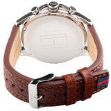 Buy Shop Tommy Hilfiger Dean Quartz Multifunction White Dial Brown Leather Strap Watch for Men - 1791274 USA Online