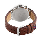 Buy Shop Tommy Hilfiger Dean Quartz Multifunction White Dial Brown Leather Strap Watch for Men - 1791274 USA Online