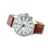 Buy Shop Tommy Hilfiger Dean Quartz Multifunction White Dial Brown Leather Strap Watch for Men - 1791274 USA Online