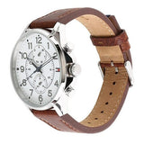Buy Shop Tommy Hilfiger Dean Quartz Multifunction White Dial Brown Leather Strap Watch for Men - 1791274 USA Online