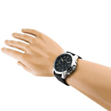 Buy Shop Tommy Hilfiger Decker Black Dial Black Leather Strap Watch for Men - 1791563 USA Online