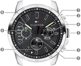 Buy Shop Tommy Hilfiger Decker Black Dial Black Leather Strap Watch for Men - 1791563 USA Online