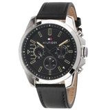 Buy Shop Tommy Hilfiger Decker Black Dial Black Leather Strap Watch for Men - 1791563 USA Online