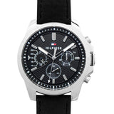 Buy Shop Tommy Hilfiger Decker Black Dial Black Leather Strap Watch for Men - 1791563 USA Online