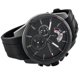 Buy Shop Tommy Hilfiger Decker Black Dial Black Rubber Strap Watch for Men - 1791352 USA Online