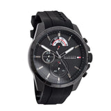 Buy Shop Tommy Hilfiger Decker Black Dial Black Rubber Strap Watch for Men - 1791352 USA Online
