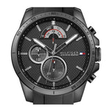Buy Shop Tommy Hilfiger Decker Black Dial Black Rubber Strap Watch for Men - 1791352 USA Online