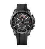 Buy Shop Tommy Hilfiger Decker Black Dial Black Rubber Strap Watch for Men - 1791352 USA Online