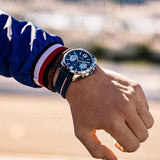 Buy Shop Tommy Hilfiger Decker Blue Dial Blue Rubber Strap Watch for Men - 1791476 USA Online