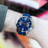 Buy Shop Tommy Hilfiger Decker Blue Dial Blue Rubber Strap Watch for Men - 1791476 USA Online