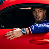 Buy Shop Tommy Hilfiger Decker Blue Dial Blue Rubber Strap Watch for Men - 1791476 USA Online