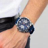 Buy Shop Tommy Hilfiger Decker Blue Dial Blue Rubber Strap Watch for Men - 1791476 USA Online