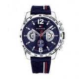 Buy Shop Tommy Hilfiger Decker Blue Dial Blue Rubber Strap Watch for Men - 1791476 USA Online