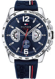 Buy Shop Tommy Hilfiger Decker Blue Dial Blue Rubber Strap Watch for Men - 1791476 USA Online