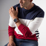 Buy Shop Tommy Hilfiger Decker Blue Dial Brown Leather Strap Watch for Men - 1791561 USA Online