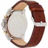 Buy Shop Tommy Hilfiger Decker Blue Dial Brown Leather Strap Watch for Men - 1791561 USA Online