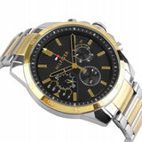 Buy Shop Tommy Hilfiger Decker Chronograph Black Dial Two Tone Steel Strap Watch for Men - 1791559 USA Online