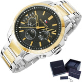 Buy Shop Tommy Hilfiger Decker Chronograph Black Dial Two Tone Steel Strap Watch for Men - 1791559 USA Online