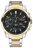 Buy Shop Tommy Hilfiger Decker Chronograph Black Dial Two Tone Steel Strap Watch for Men - 1791559 USA Online