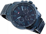 Buy Shop Tommy Hilfiger Decker Chronograph Blue Dial Blue Steel Strap Watch for Men - 1791560 USA Online