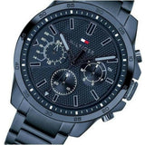 Buy Shop Tommy Hilfiger Decker Chronograph Blue Dial Blue Steel Strap Watch for Men - 1791560 USA Online