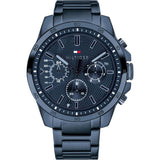 Buy Shop Tommy Hilfiger Decker Chronograph Blue Dial Blue Steel Strap Watch for Men - 1791560 USA Online
