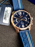 Buy Shop Tommy Hilfiger Decker Multifunction Blue Dial Blue Rubber Strap Watch for Men - 1791474 USA Online
