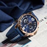 Buy Shop Tommy Hilfiger Decker Multifunction Blue Dial Blue Rubber Strap Watch for Men - 1791474 USA Online