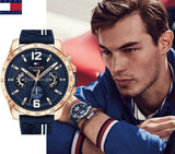 Buy Shop Tommy Hilfiger Decker Multifunction Blue Dial Blue Rubber Strap Watch for Men - 1791474 USA Online